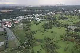 Vista aérea del Arboretum Chèvreloup.
