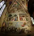 Capilla Bacci, con los frescos de La leyenda de la cruz, de Piero della Francesca, 1452-1466.