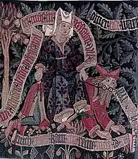 Detalle de tapiz, Basilea, década de 1470.