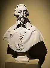 Taller de Gian Lorenzo Bernini, Armand Jean du Plessis, Cardenal de Richelieu, c.Primero: