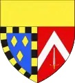 En Bélgica:Armas de la familia Le Hardy de BeaulieuBlasonamiento:"Partido: 1: Al Jefe del escurdo de oro, 2: En campo de azur tres losanges de oro, una bordura componada de sable y oro; 3: En campo de Gules, un crevrón de plata acompañado en la base de una espada del mismo adornada con oro.