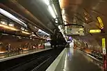 Estación de Arts et Métiers del Metro de París. La estación fue rediseñada en un estilo steampunk