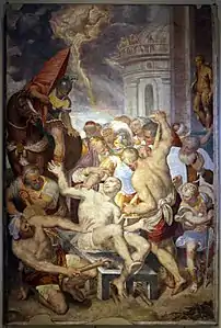 Martirio de san Lorenzo, Milán, pinacoteca del Castello Sforzesco