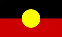 Bandera  de los aborígenes de Australia