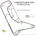Circuito usado por el TN en 2014, con sus sectores.