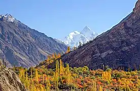Valle de Hunza a finales de otoño.