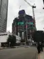 Construcción piso 24 del núcleo central y 18 de la estructura metálica (torre norte), enero de 2018.