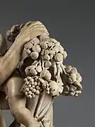 Detalle del racimo de uva