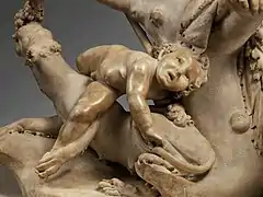 Detalle de un cupido