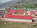 Vista posterior de la Escuela Segundaria de Battagram