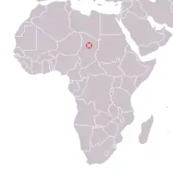 Lugar de descubrimiento de Australopithecus bahrelghazali