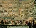 Baile en máscara, de Paret, 1767 (ficha en la web del Museo del Prado).
