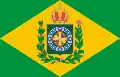Segunda bandera del Imperio del Brasil, desde 1853 al 15 de noviembre de 1889 (con 20 estrellas)