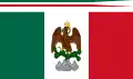 Bandera y gallardete para uso en embarcaciones de la Armada Imperial.