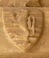 Escudo del Reino de Chipre en las ruinas de la Abadía de Bellapais.