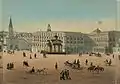 Torre Borovítskaya, Juan el Bautista, el nuevo edificio de la Sala de Armas y el Gran Palacio del Kremlin (Benoit y Obryuna, mediados del siglo XIX)