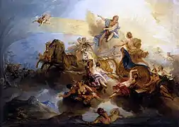 Faetón en el carro de Apolo (1720), de Nicolas Bertin, Museo del Louvre, París