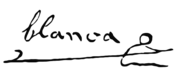 Firma de Blanca I de Navarra