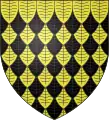 Plumado de oro y sable: Describe una figura esparcida de motas que tienen la forma de un ramo de plumas..