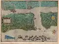 Sitio de San Agustín en la Florida Española (actual Florida, EE.UU.) por Francis Drake (1586)