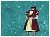 Abraham contempla las estrellas. Imagen por Jim Padgett, 1984