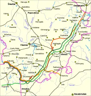 Frontera polaco-lituana de 1922 a 1939.