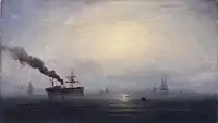 Mañana brumosa en el Támesis. James Hamilton (entre 1872 y 1878).