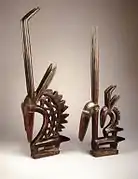 Casco de bailarina africana de madera