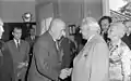 Pieck recibe a Józef Cyrankiewicz, Primer Ministro de la República Popular de Polonia en 1959.