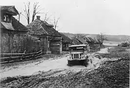 Calle a las afueras de Moscú, noviembre de 1941.