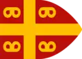 Estandarte Imperial según Geoffrey de Villehardouin en La Conquête de Constantinople
