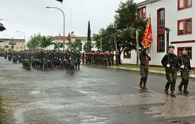 Desfile de fuerzas del Regimiento Acorazado Castilla n.º 16.