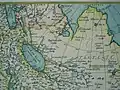 En este mapa de 1570 de Asia (Asia Nova Descriptio), el Tanais se utiliza como frontera continental. Moscovia se representa como “transcontinental”, teniendo una parte asiática y una europea (con el rótulo Europae pars).