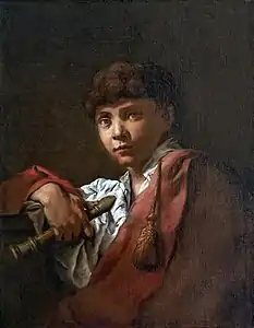 Niño con la flauta, década de 1740, en la colección de Ca' Rezzonico, Venecia.