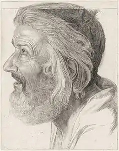 Cabeza de un anciano de perfil izquierdo,1834, Hamburger Kunsthalle (Hamburgo)
