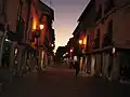 Soportales de la calle Mayor de Alcalá de Henares, la de la antigua judería.