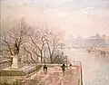 Camille Pissarro. El Louvre, mañana brumosa, 1901.