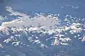Vista satelital de los Campos de Hielo Norte