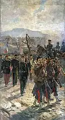 Les Artilleurs mobiles de Toulouse quittent Belfort [Los artilleros móviles de Toulouse abandonan Belfort] (1896), Capitolio de Toulouse.