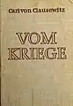 La obra de Clausewitz Vom Kriege, ed. Berlin 1957, SLUB Dresden