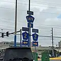 Carretera PR-149 norte en el cruce con la carretera PR-2 en Manatí