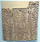 Fragmento de estuco tallado de Samarra, Irak, siglo IX (en el Museo de Arte Islámico, Berlín )