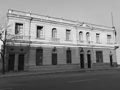 Casa de Jorge Vásquez Castillo, diseñada por Salvador Vásquez, vista por la calle San Ignacio (foto montaje restauración virtual).