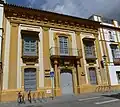 Casa de las Columnas, en su lado que da a la calle Pureza