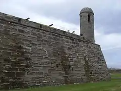 Bastión sureste (llamado San Agustín) del Castillo de San Marcos.