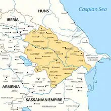 Albania caucásica en los siglos V y VI d. C.