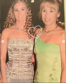 Cecilia cubas (Izquierda) en una reunión con su familia en su casa en la mansión cubas con toda la familia junto a su prima Fátima Cubas (Derecha) Celebrando su ultimo cumpleaños con vida el 14 de enero del año 2004 en la capital de Asunción en Paraguay.