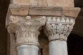 Capiteles bizantinos del pórtico sur de la Mezquita de Kairouan.
