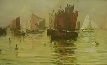 Marineros, por Charles Cottet