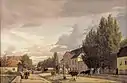 Vista de una calle en Østerbro, en las afueras de Copenhague (1836)